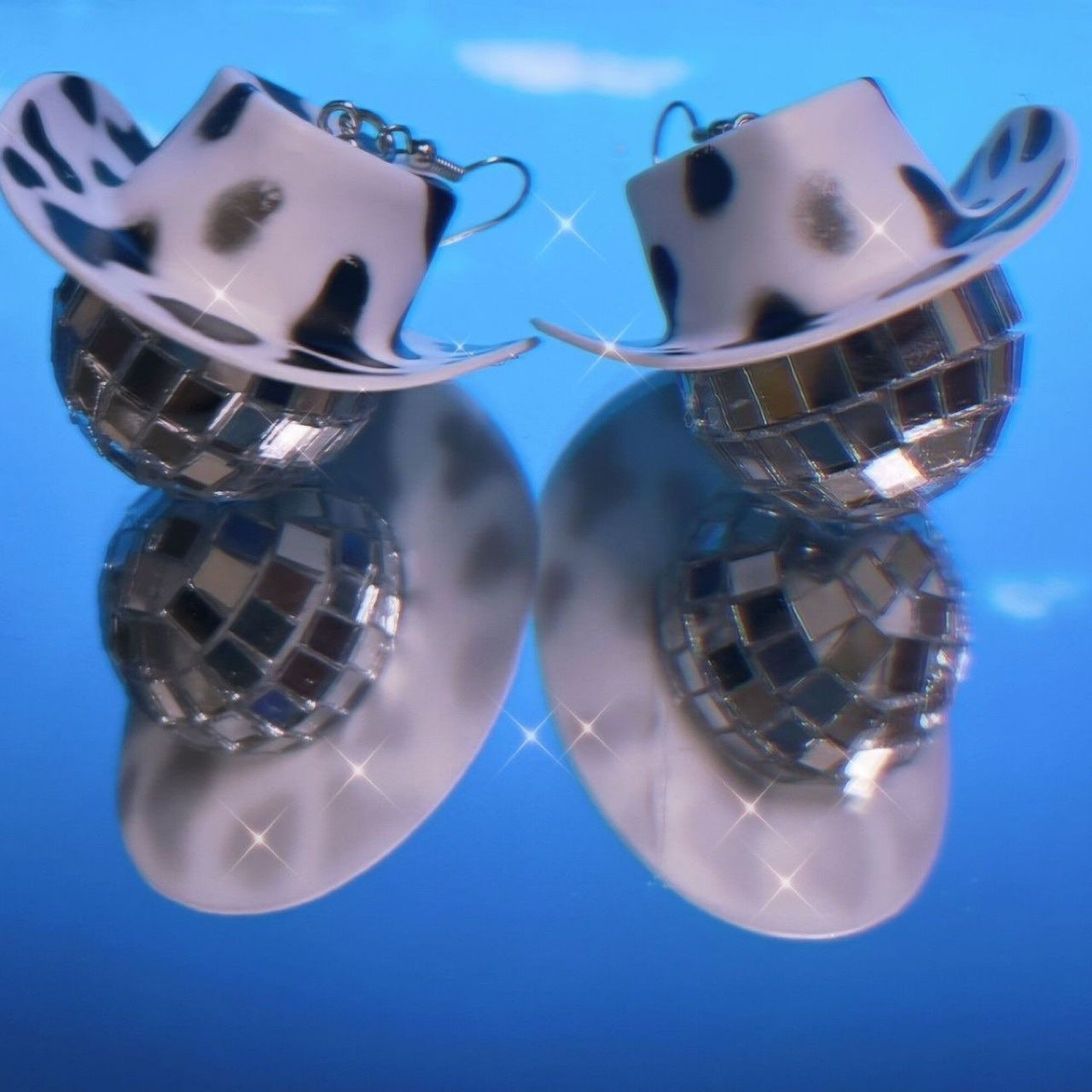 Creative Ball Straw Hat Carnival Party Earrings