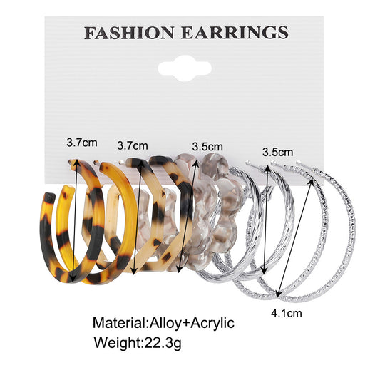 Pairs Creative Personality Leopard Print Flowers Shaped Rings