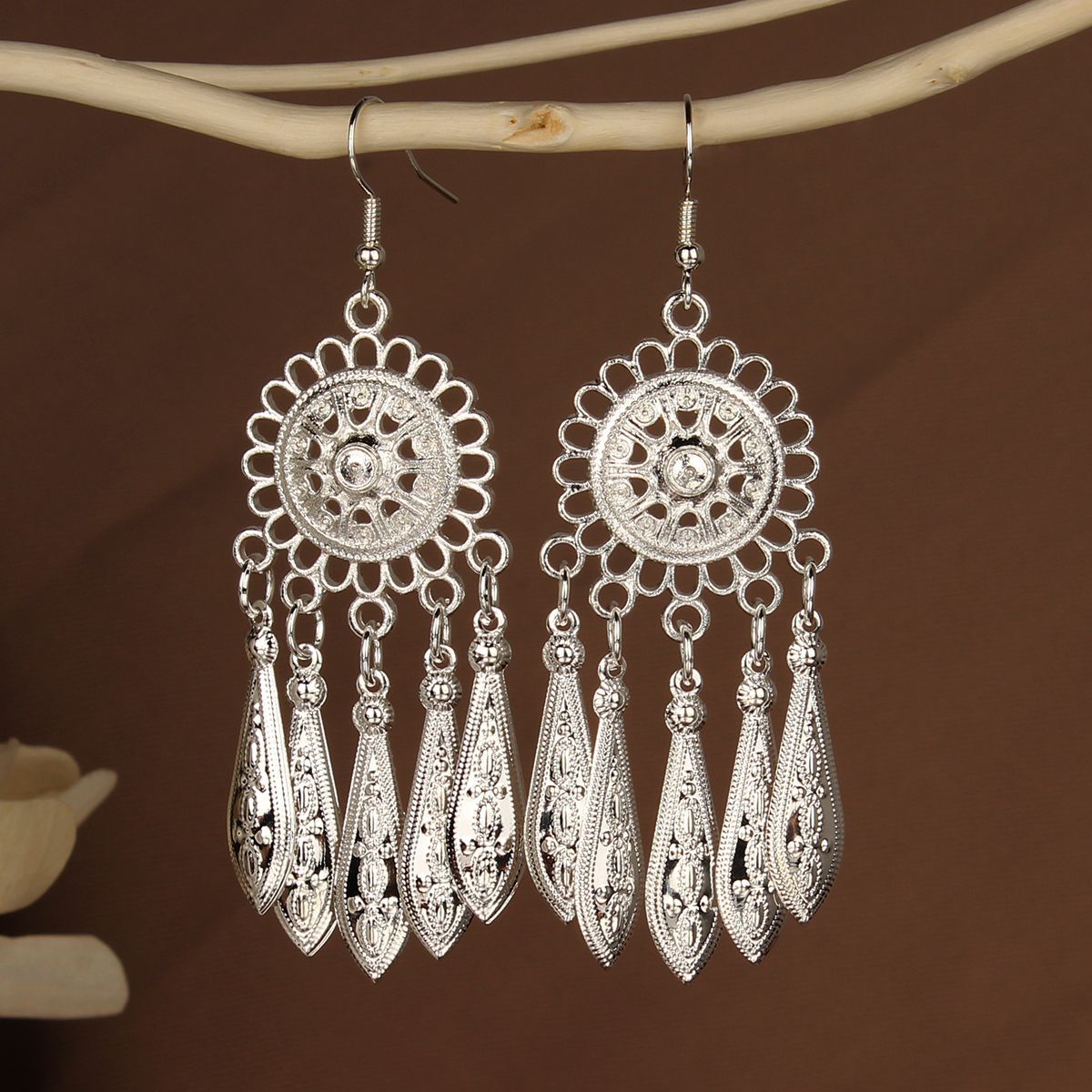 Chinese Style Retro National Miao Sier Earrings