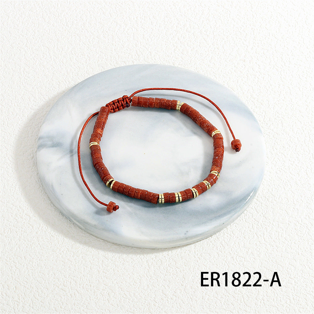 Barrel Beads Braided Rope Colorful Simple Fashion Bracelets