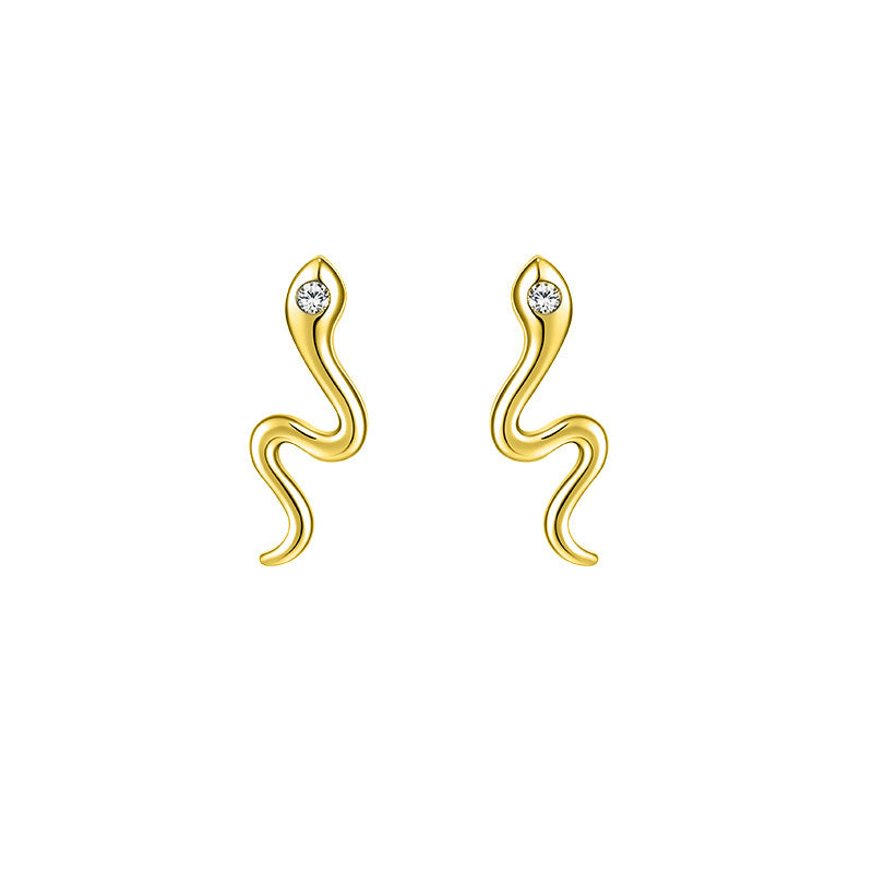 Men's Simulated Snakes Ear Korean Fashion Design Cold Earrings