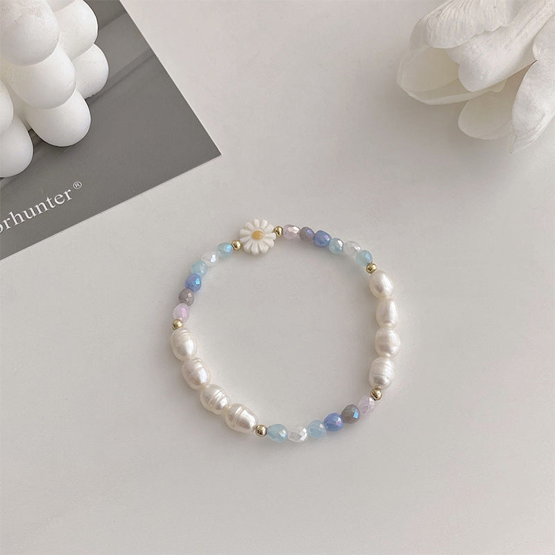 Pearl Daisy Color Beaded High Fashion Necklaces
