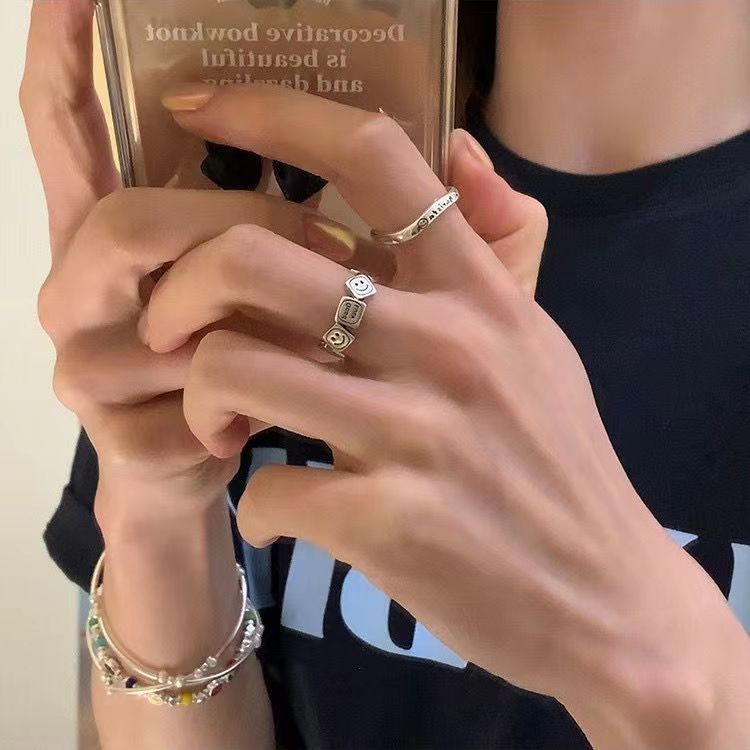 Design Fashion Personality Letters Switchable Index Rings