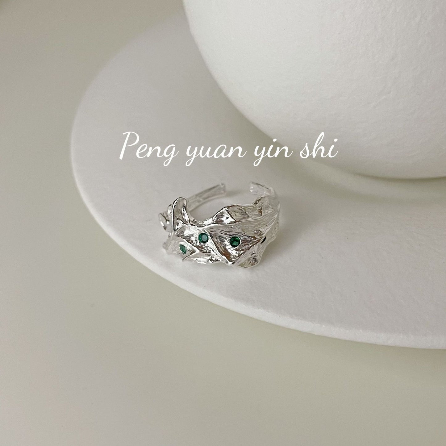 Sterling Sier Texture Irregular Wide Surface Female Niche Rings