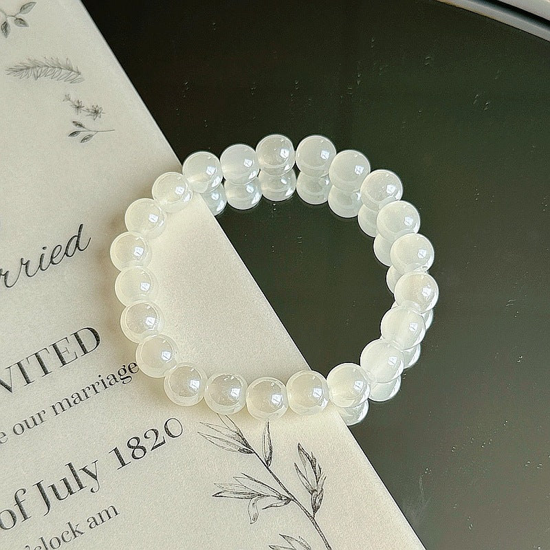 Purple Crystal Female Pliable Temperament Rosary Decompression Hand Bracelets