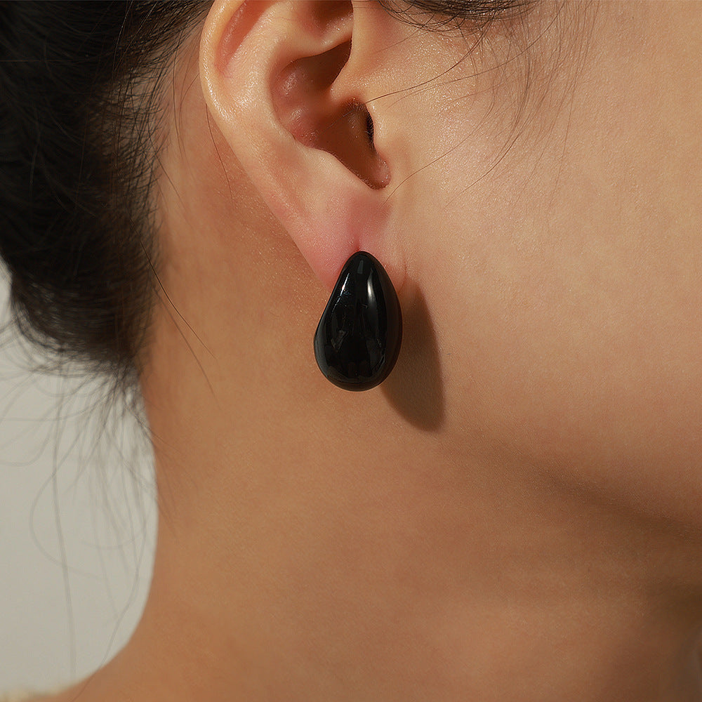 Personalized Niche Design Copper Material Colored Enamel Glaze Earrings