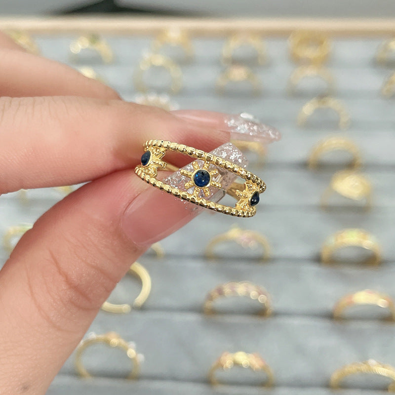 Flower Fashion Personalized Opening Adjustable Index Finger Rings