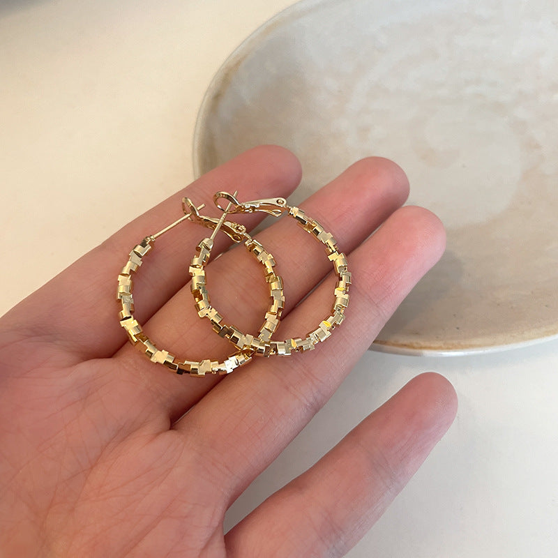 Women's Of Sier Round Light Luxury Minority Earrings
