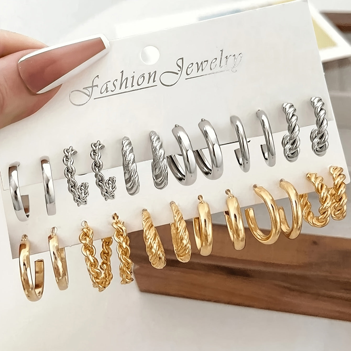 Creative Personality Simplicity Shaped Geometric Twist Earrings