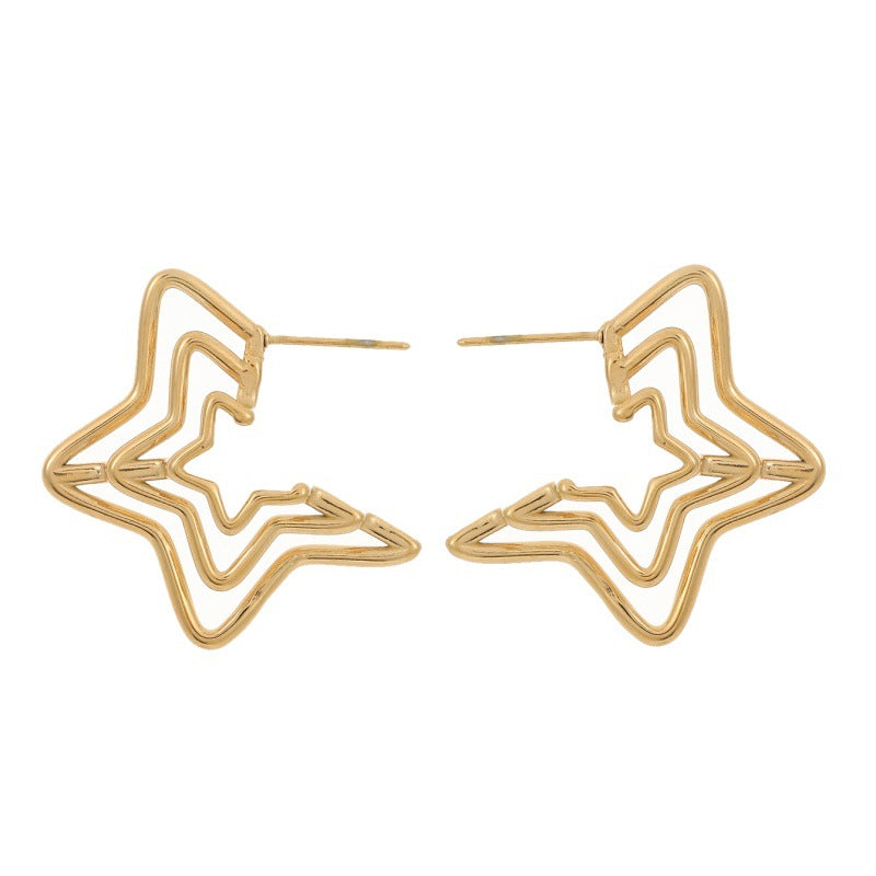 Simple Grace Personality Missing Angle Exaggerated High-grade Earrings