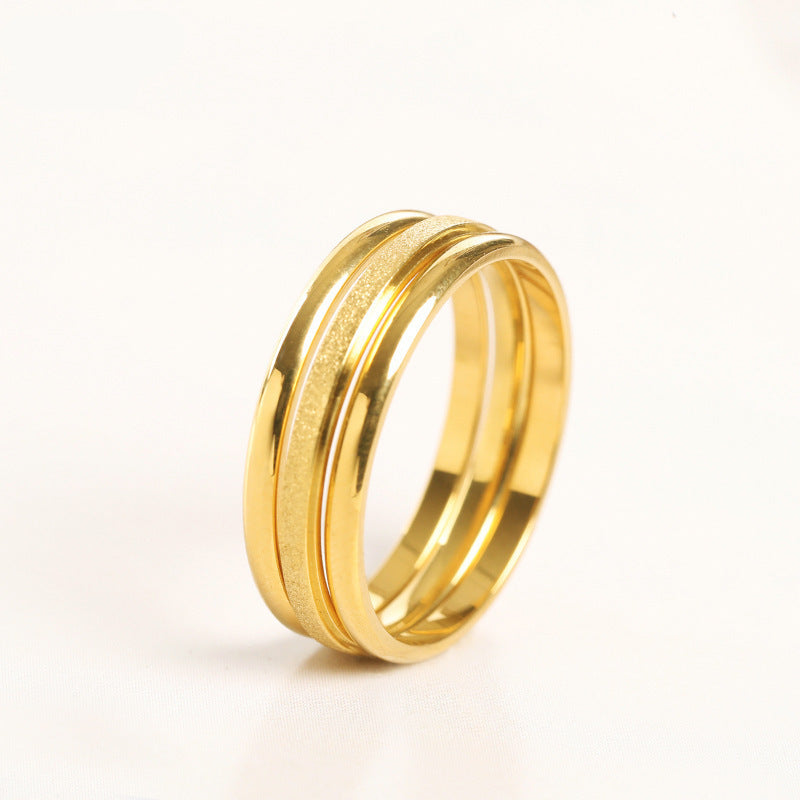 Steel Frosted Index Finger Female Korean Rings