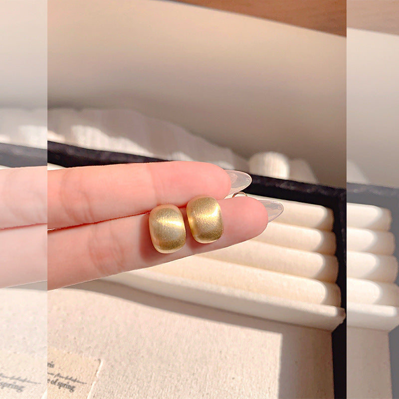 Women's Sier Needle Korean Style French Petite Retro Graceful Imitation Earrings