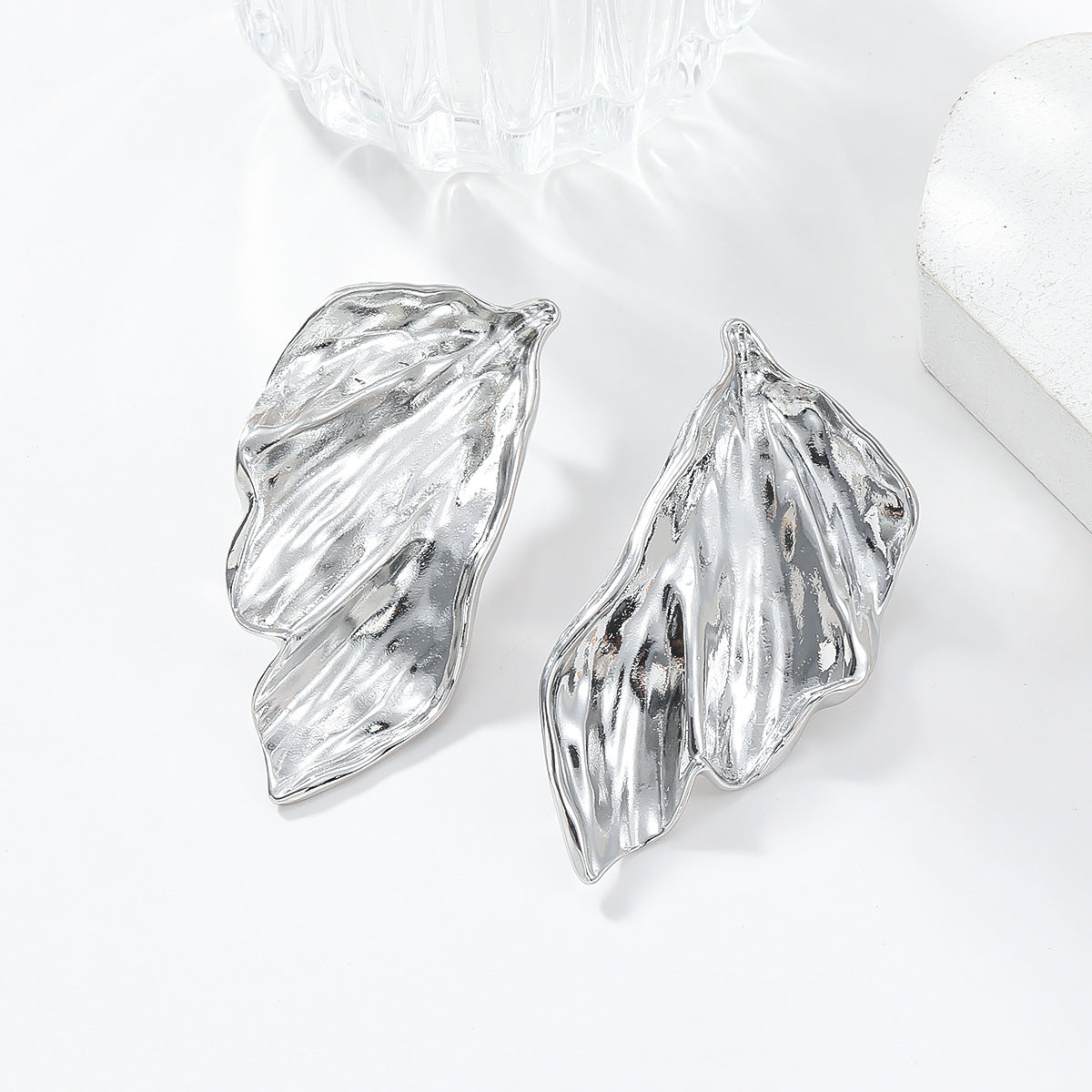 Women's Autumn Leaves Irregular Metal Electroplated For Earrings