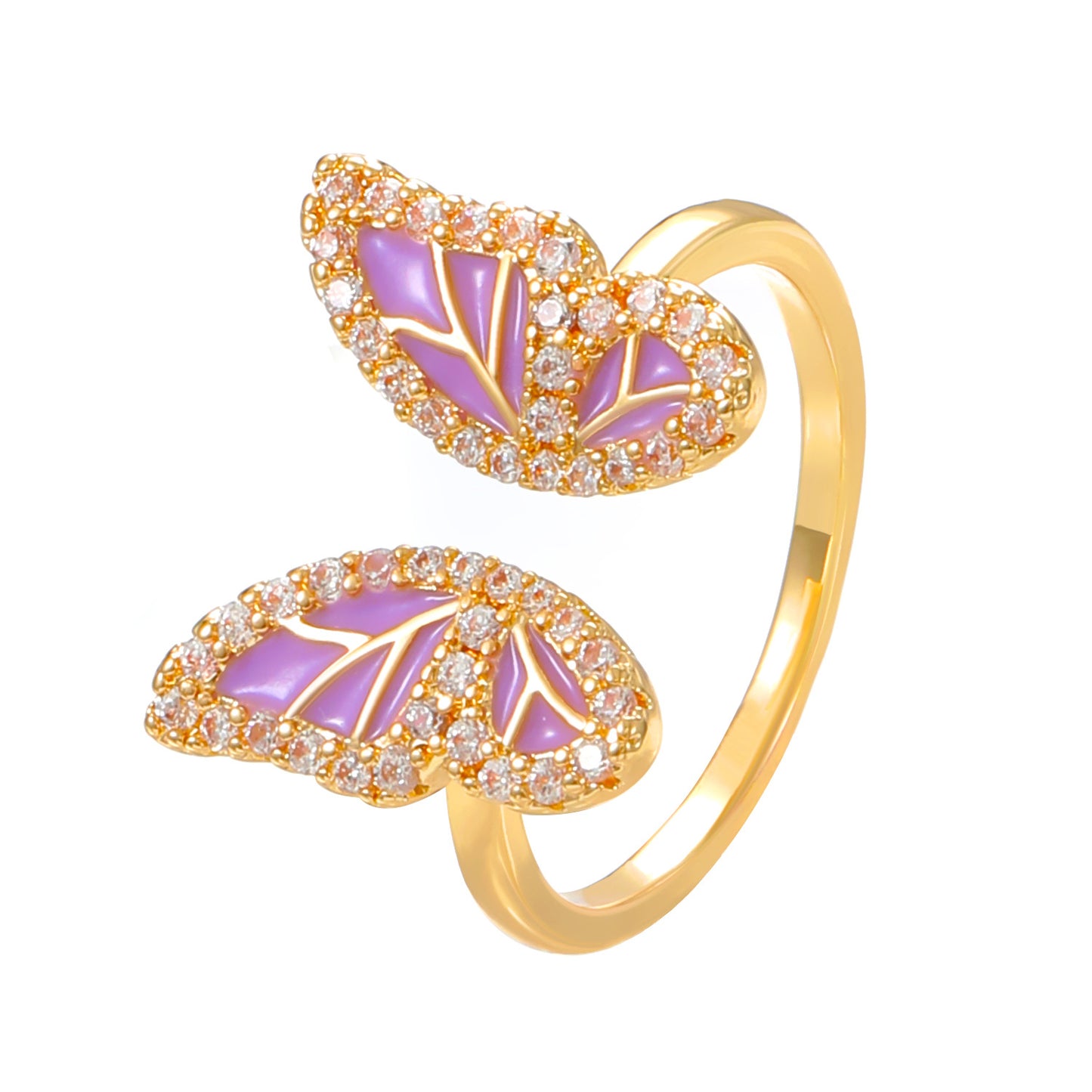 Butterfly Female Baroque Pearl Fritillary Open Design Mild Rings