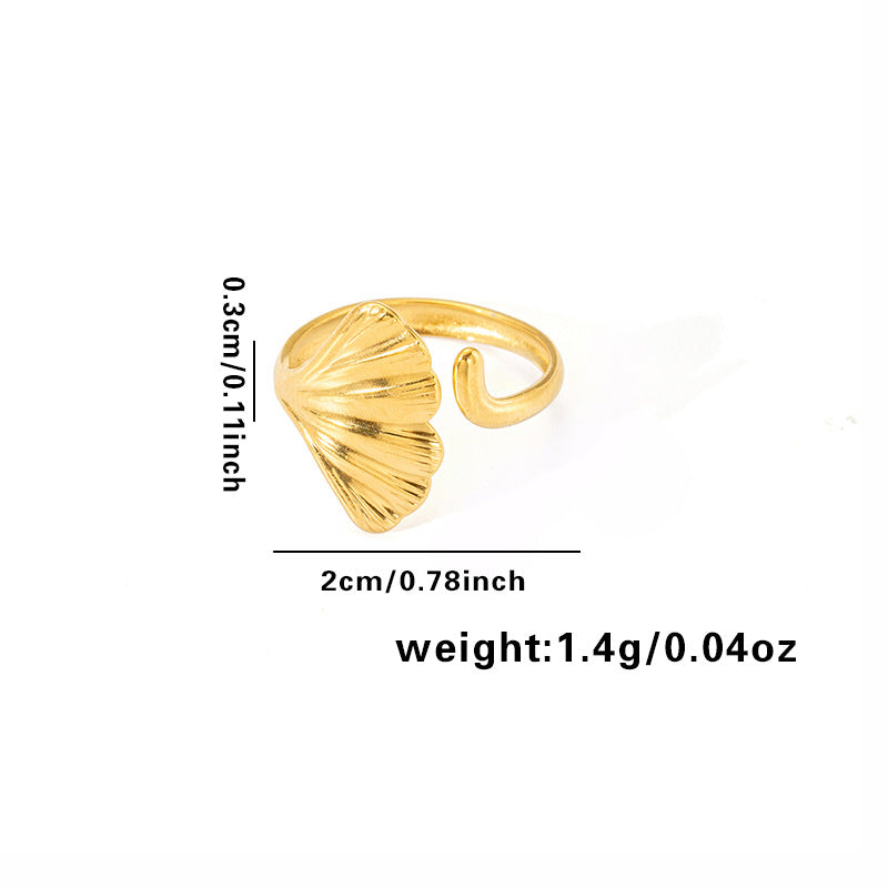 Leaf Love Polka Dot Knotted Titanium Rings