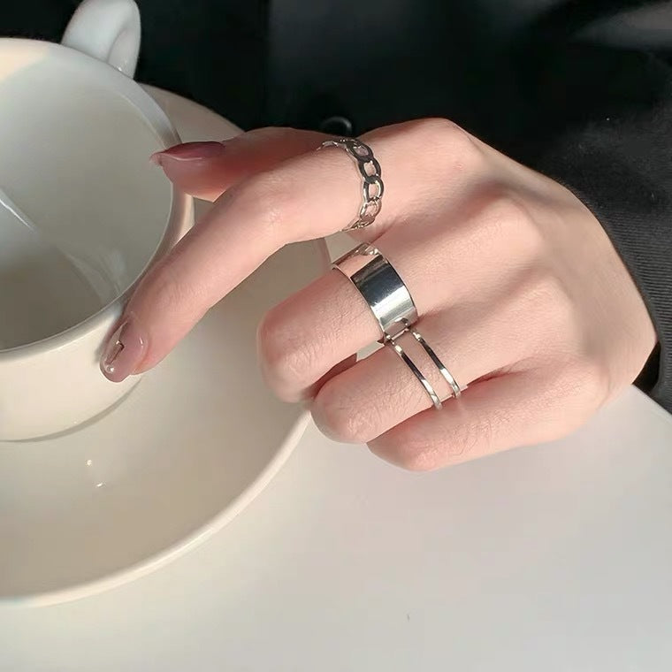 Personalized Hip Hop Open Adjustable Index Finger Knuckle Cold Ring