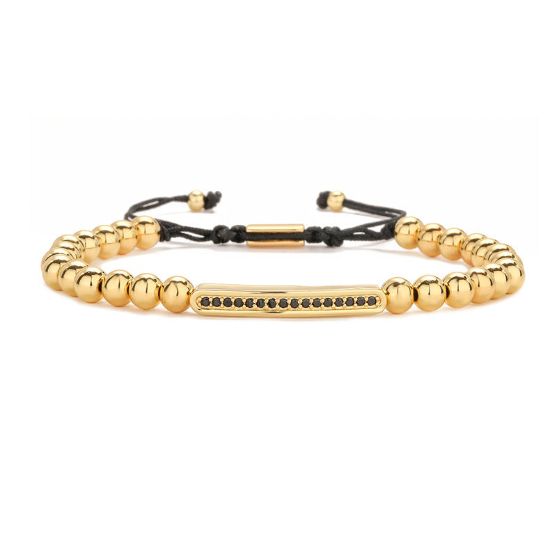 Women's & Men's Copper Crown Stainless Steel Beaded Pineapple Bracelets