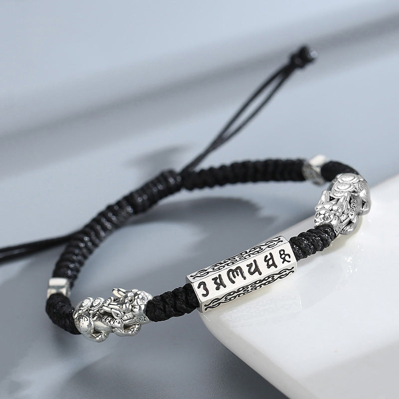 Men's Mantra Trend Kirin Woven Hand Strap Retro Bracelets