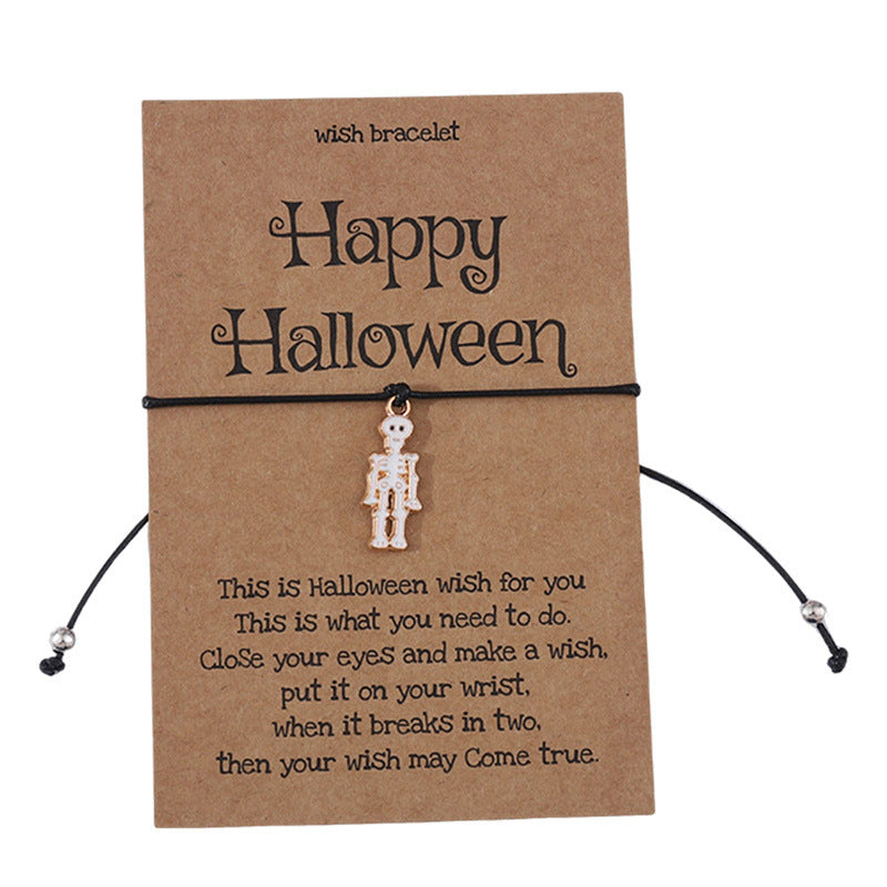 Pumpkin Ghost Skull Woven Exaggerated Personalized Halloween Bracelets