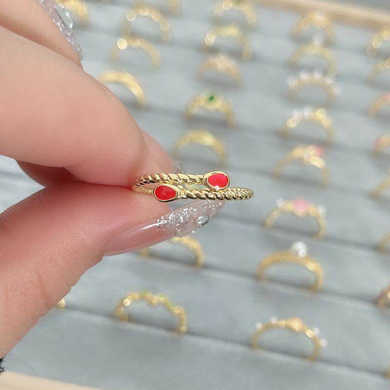 Flower Fashion Personalized Opening Adjustable Index Finger Rings