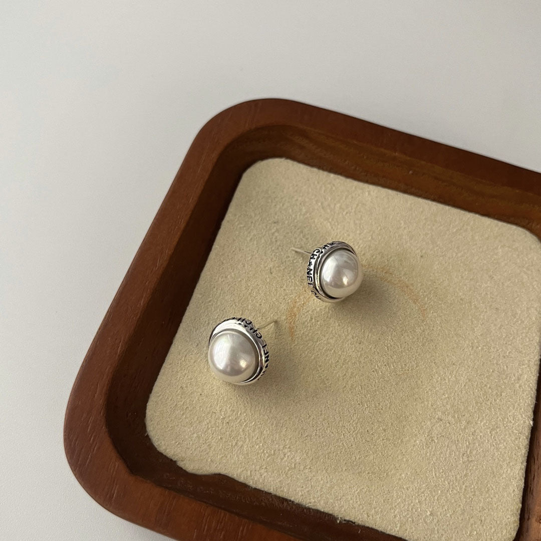 Women's Style High-grade Pearl For Sterling Sier Earrings