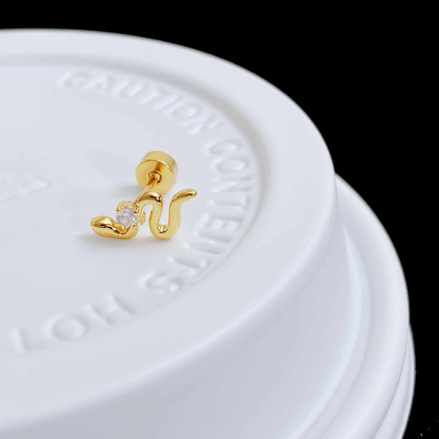 Exquisite Micro Inlaid Zircon Screw Ear Earrings