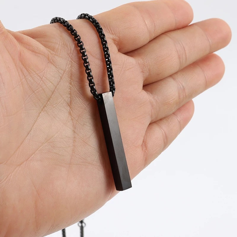 Simple Style Metal Strip Stainless Steel Trendy Hip Necklaces