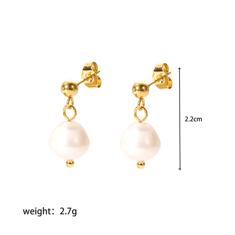 French Natural Pearl Light Luxury High-grade Earrings