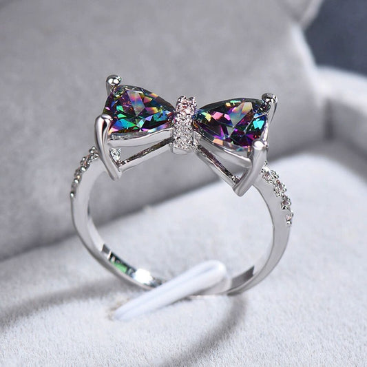 Women's Gems Series Premium Luxury Bow Zircon Rings