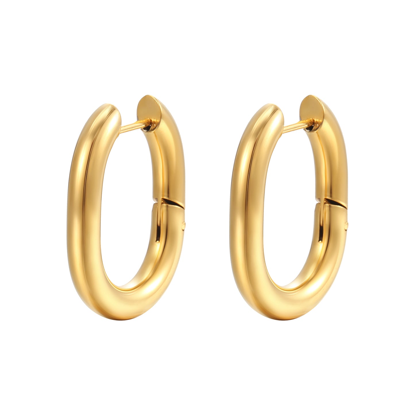 Women's Steel Gold-plated Stainless Gold U-shaped Ear Earrings