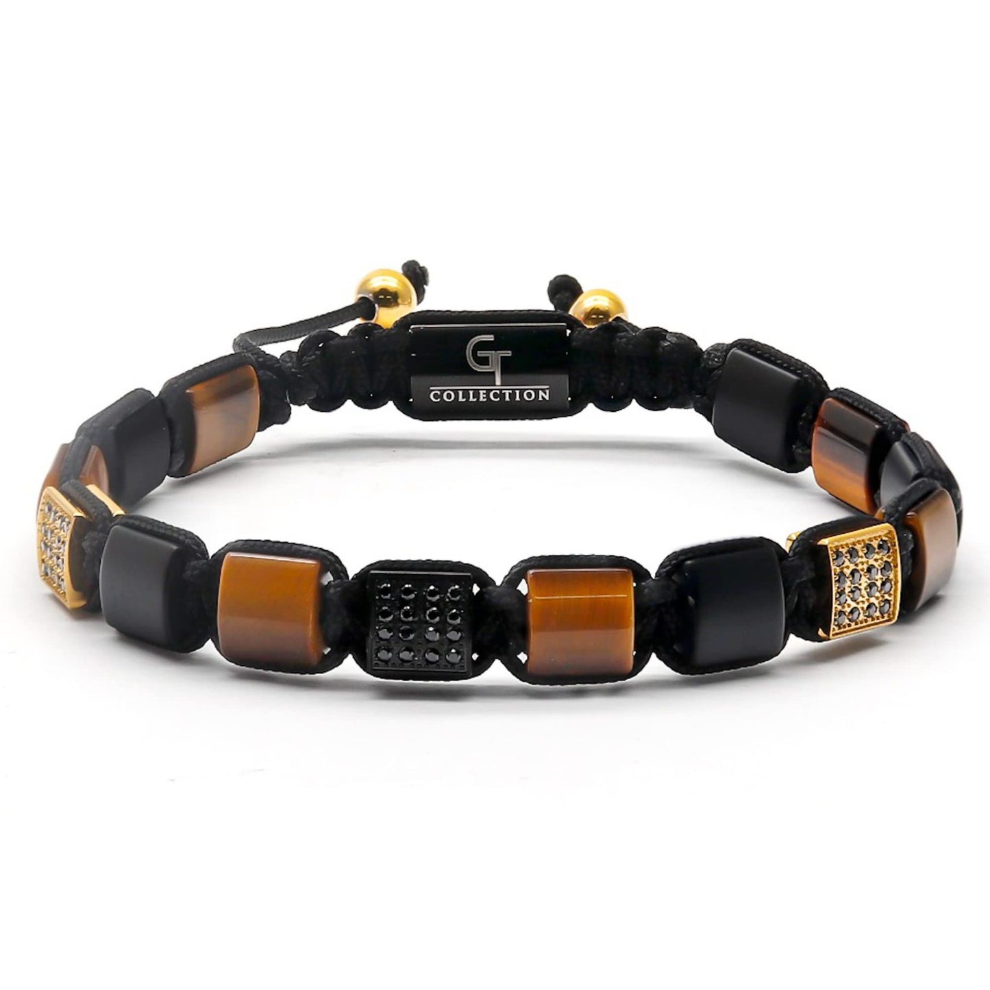 Spacer Bead Micro Inlaid Zircon Black Bracelets
