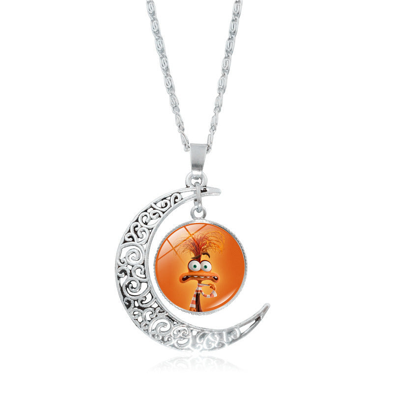Brain Secret Team Time Gem Cabochon Necklaces