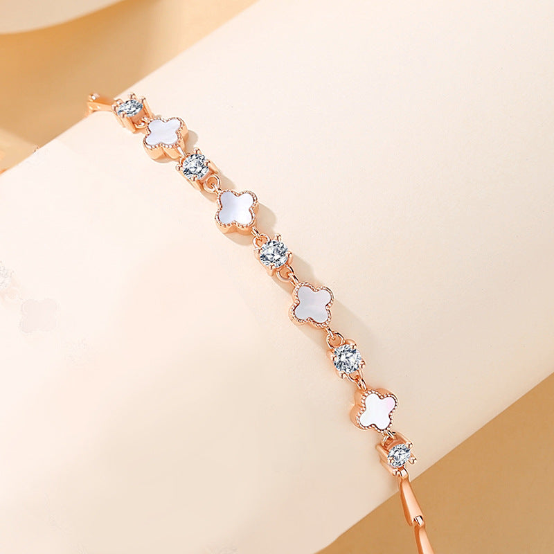 Sterling Sier Clover Female Korean Style Mori Bracelets