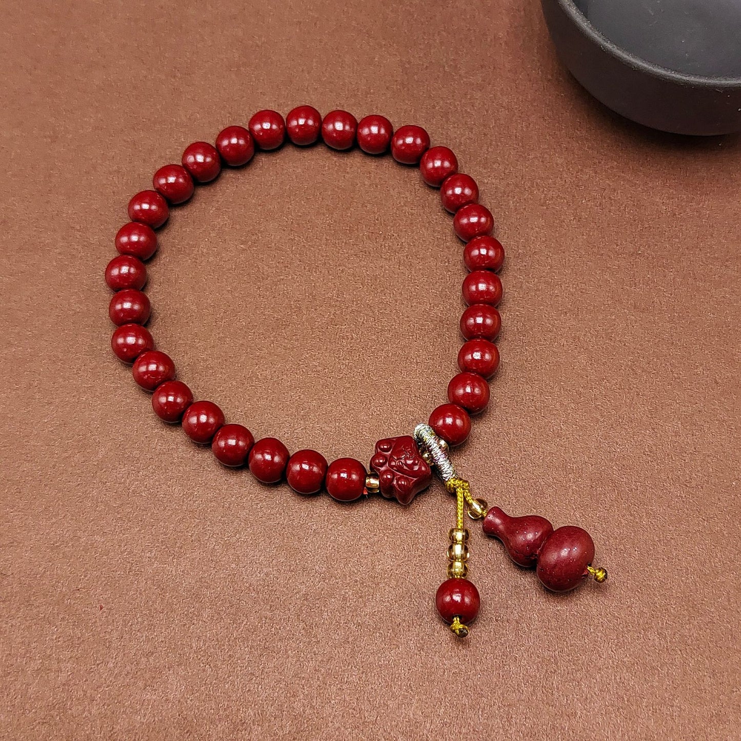 Style Cinnabar For Tassel Design Single Bracelets