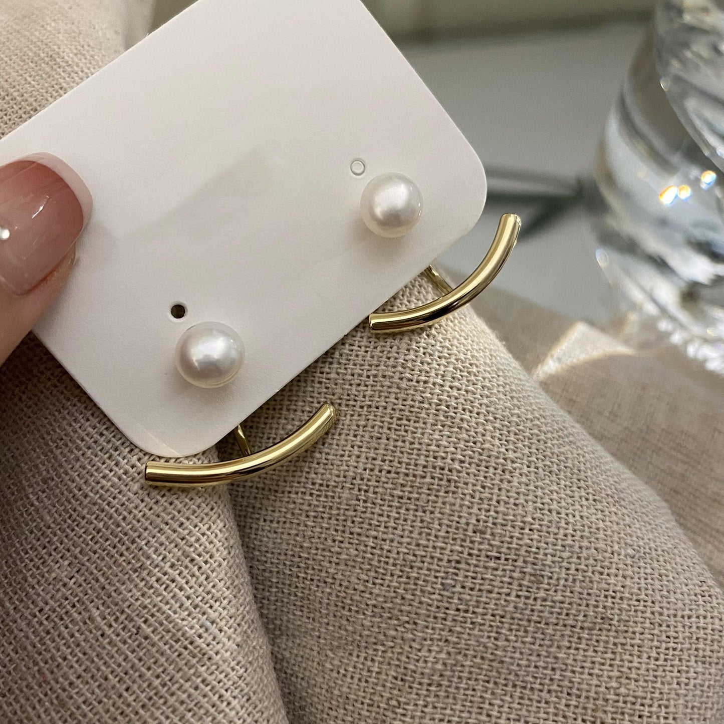 Women's Mabe Pearl High-grade Tassel Light Luxury Niche Design Simple Earrings