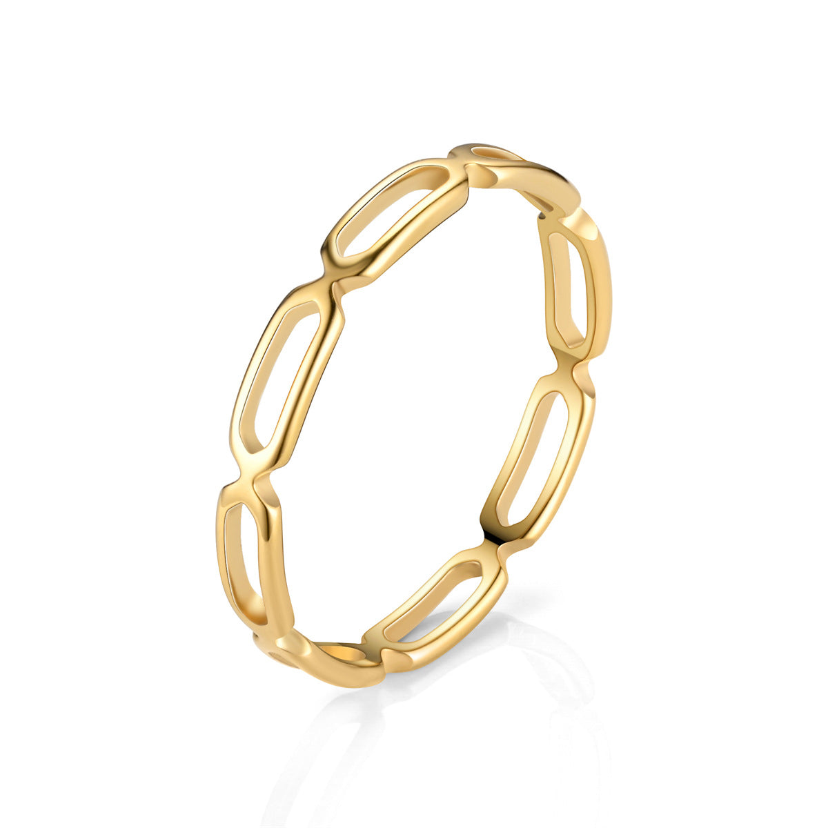 Women's Affordable Luxury Style Hollow Titanium Steel Rings