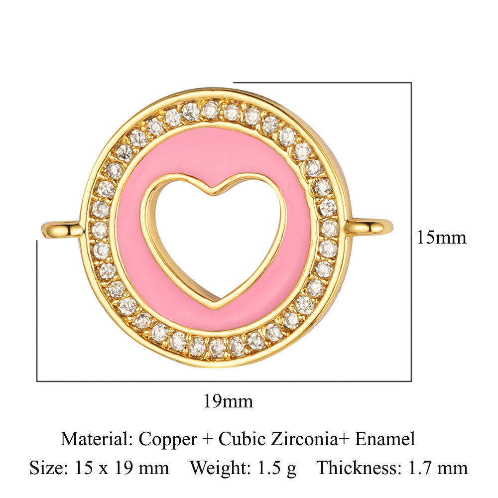 Copper Zircon Ornament Accessories Dripping Oil Pendants