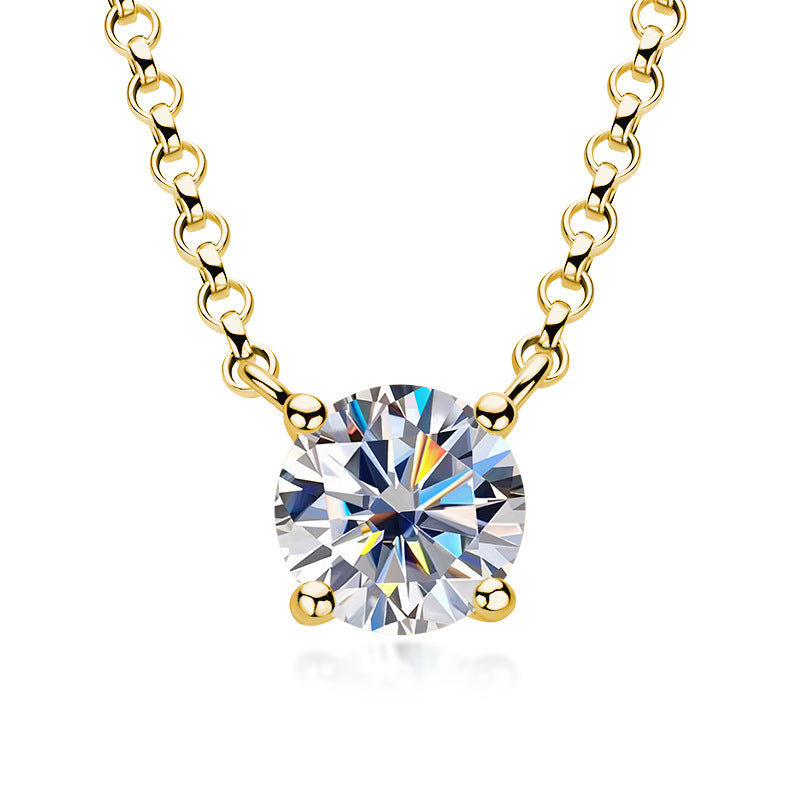 Style Moissanite Sterling Sier Clavicle Chain Necklaces