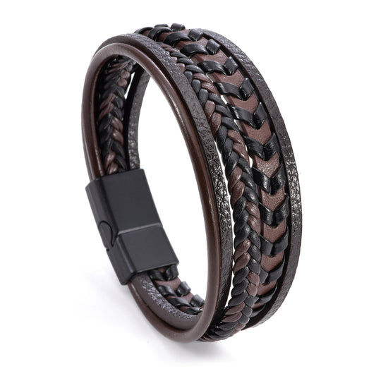 Men's Genuine Titanium Steel Magnetic Buckle Wrist Bracelets