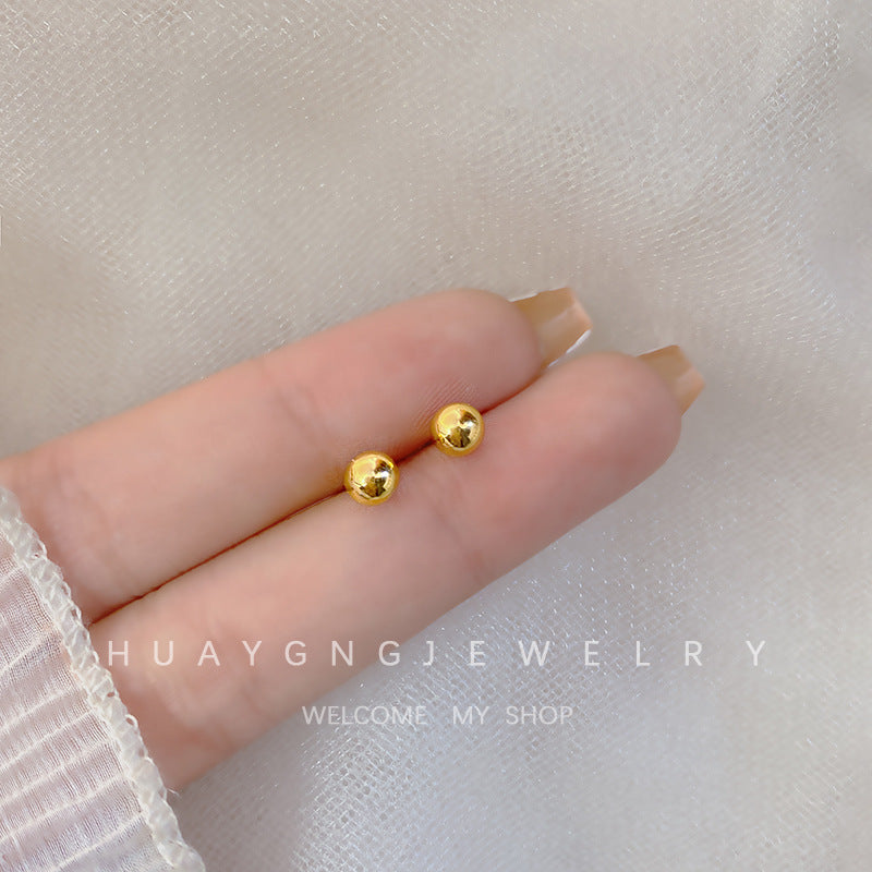 Women's Sier Needle Korean Style French Petite Retro Graceful Imitation Earrings
