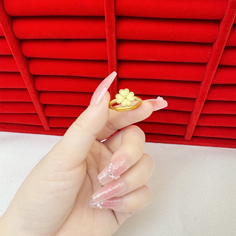 Light Luxury Design Real Bronze Open Rings