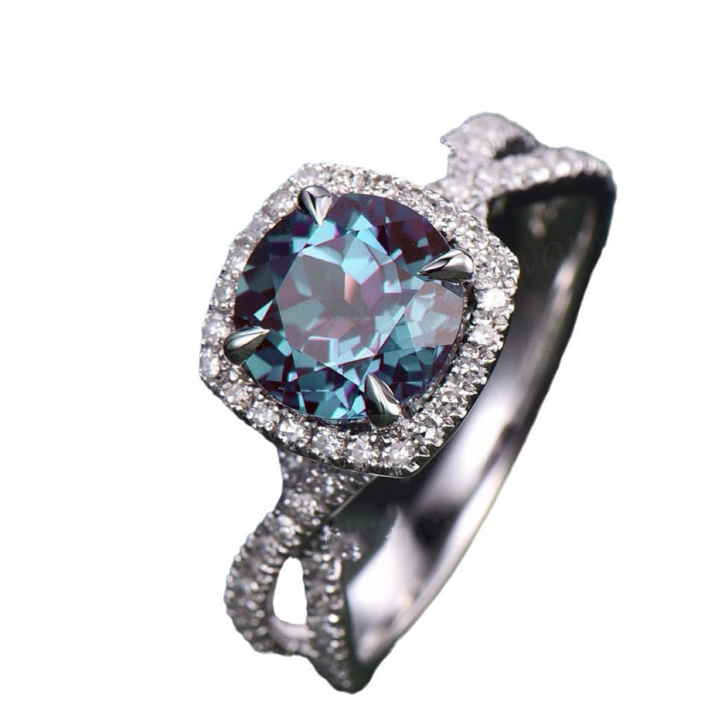 Women's Graceful Luxury Zircon Square Popular Rings