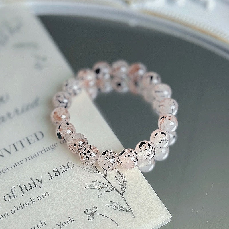 Purple Crystal Female Pliable Temperament Rosary Decompression Hand Bracelets