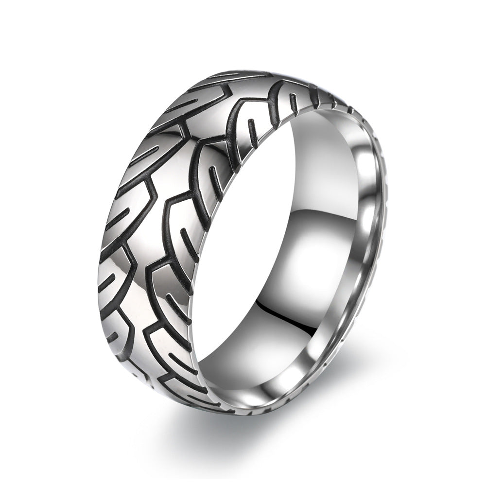 Men's Rotating Decompression Cross Titanium Steel Stainless Rings