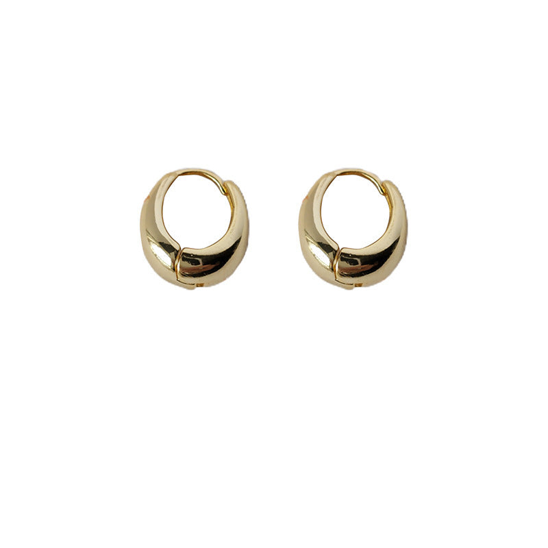 Ellipse Ear Clip Female Design Frosty Earrings