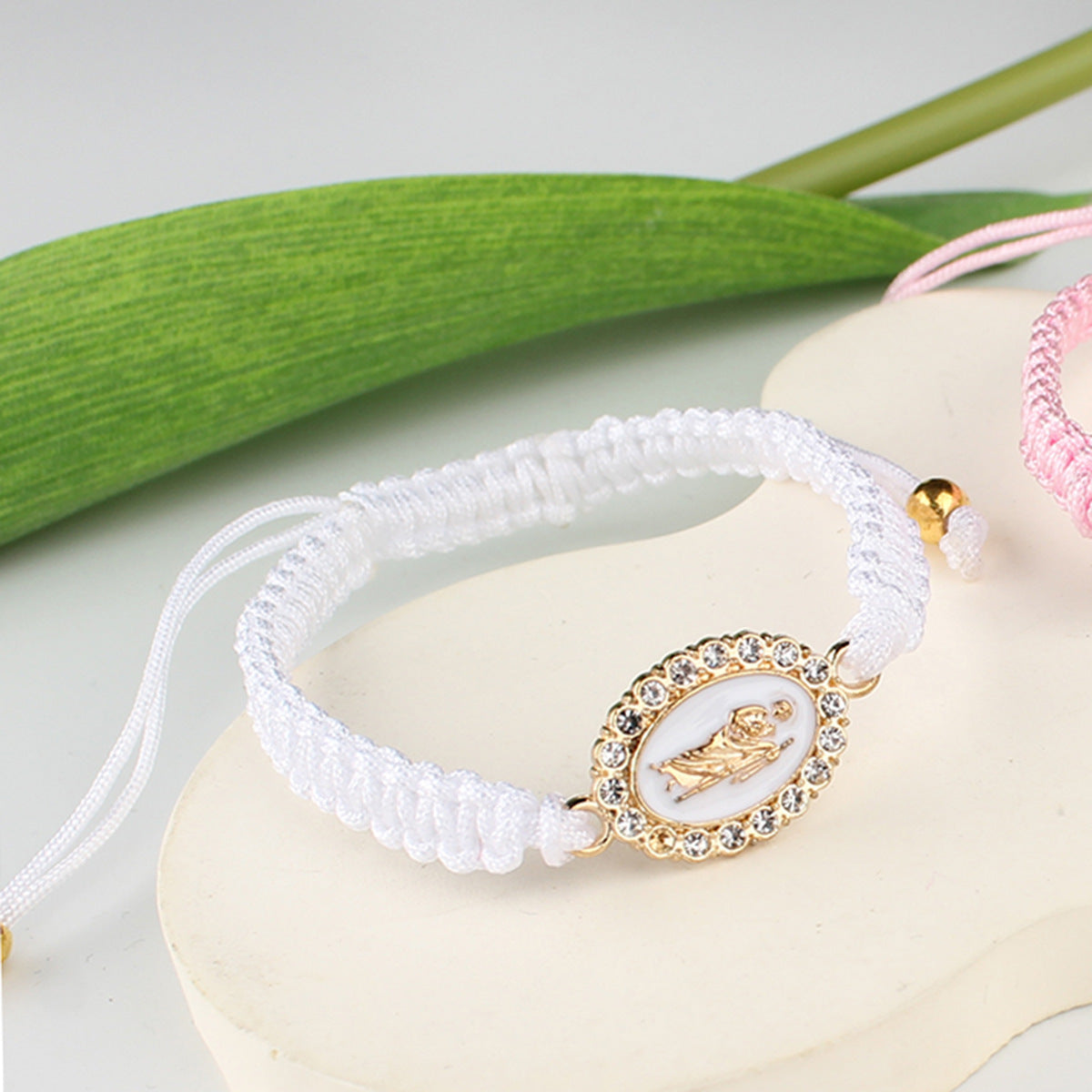 Personalized Virgin Mary Hand-woven Adjustable Card Bracelets