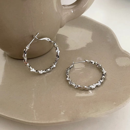 Women's Of Sier Round Light Luxury Minority Earrings
