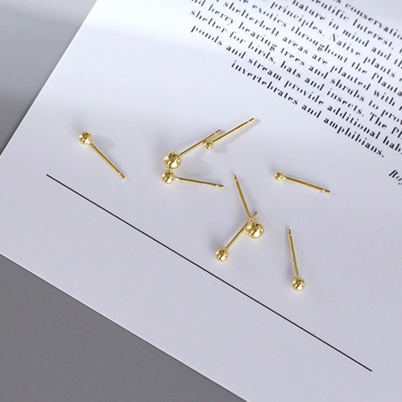 Women's & Men's Bean-shaped Sliver Beads Ball Ear Bar Earrings