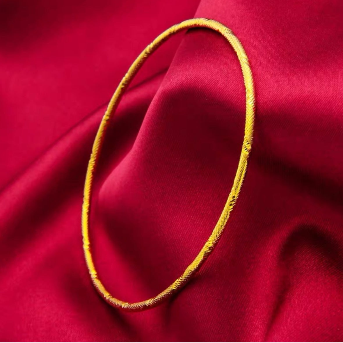 Women's Vietnam Placer Gold Glossy Starry Sky Fine Circle Bracelet