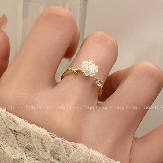 Female Opening Adjustable Design High-grade Zircon Rings